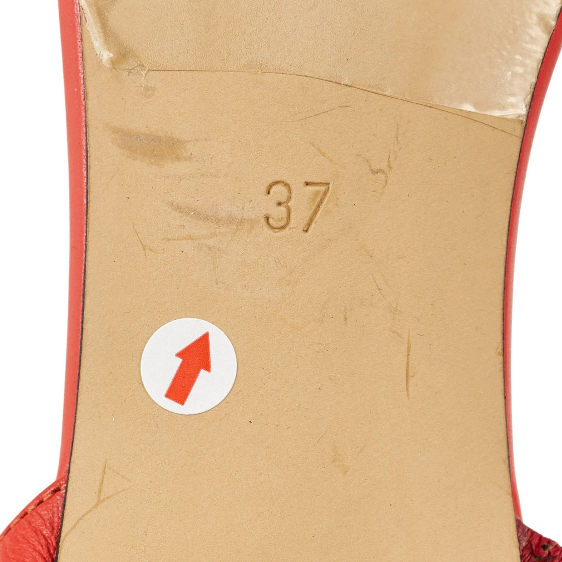 Mother of Pearl Red Slingback Heels