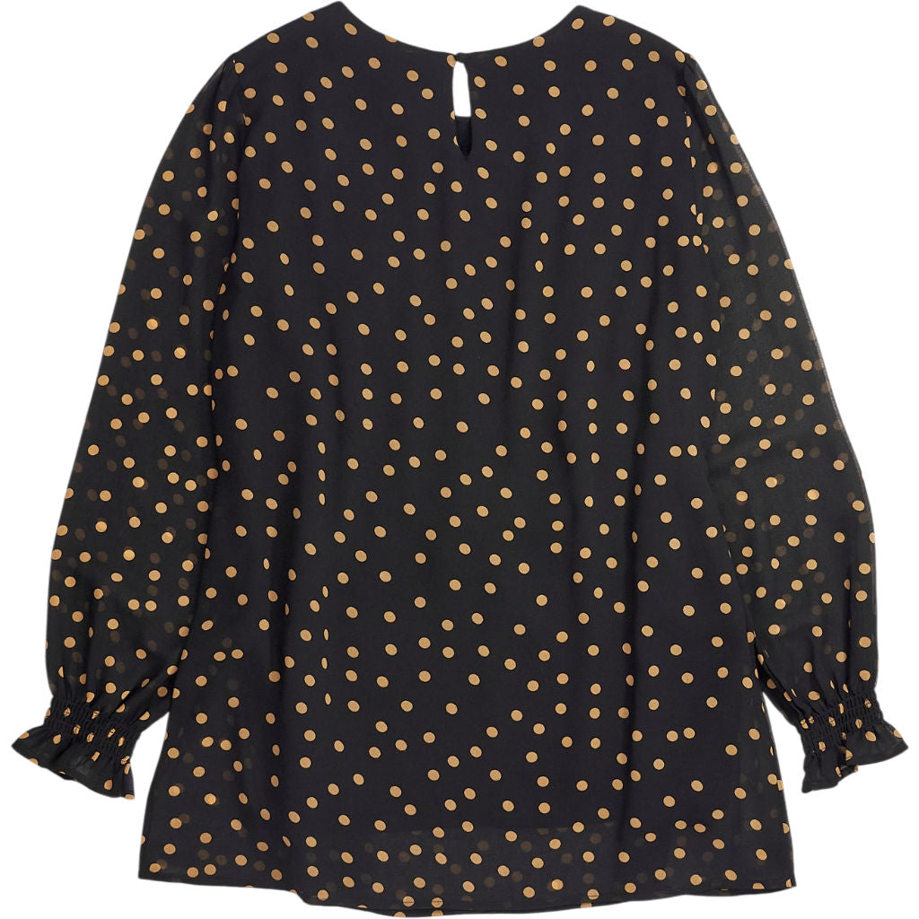 Serapine Black Polka Dot Maternity Blouse