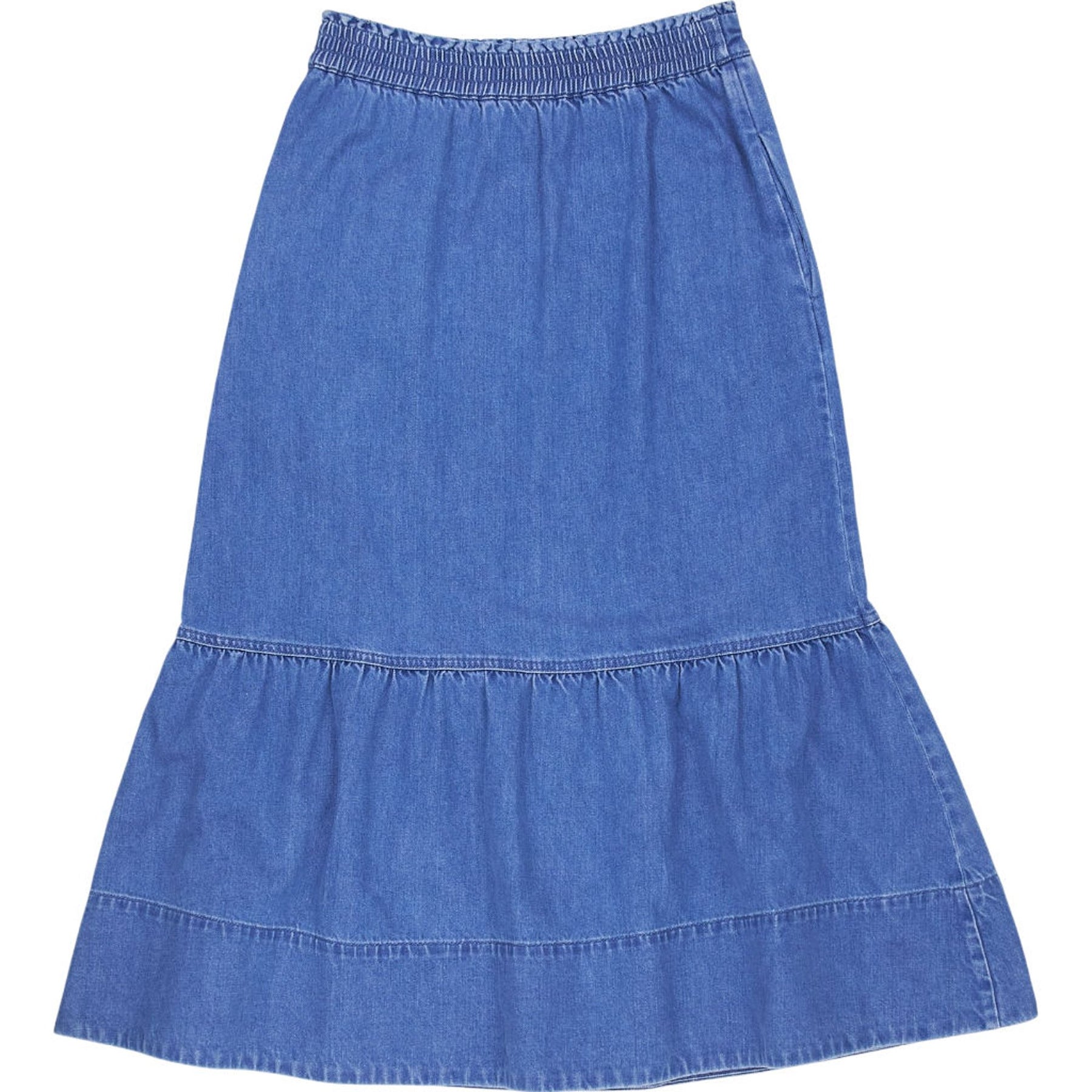 Wyse Blue Denim Mid-Length Skirt 1