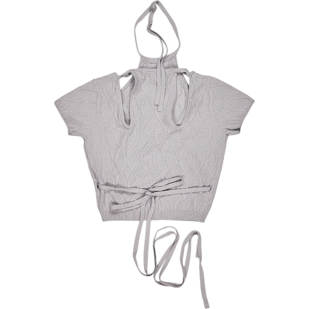 SRVC Grey Claw Cable Knit Top