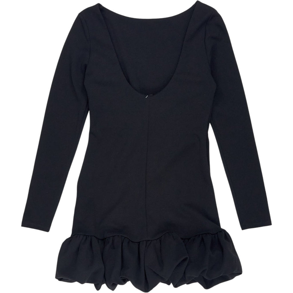 River Island Black Long Sleeve Ruffle Dress