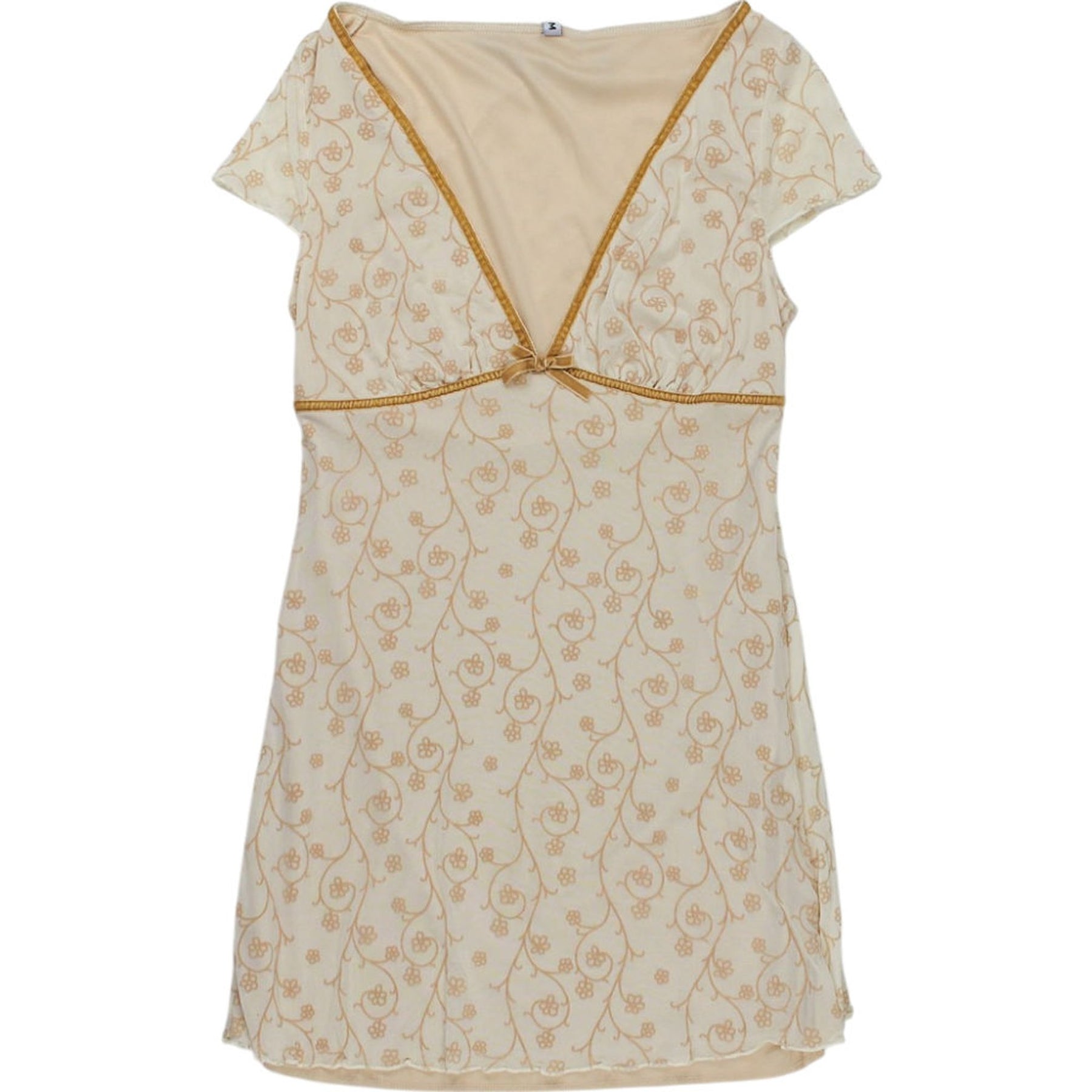 Motel Beige Floral Evita Mesh Dress