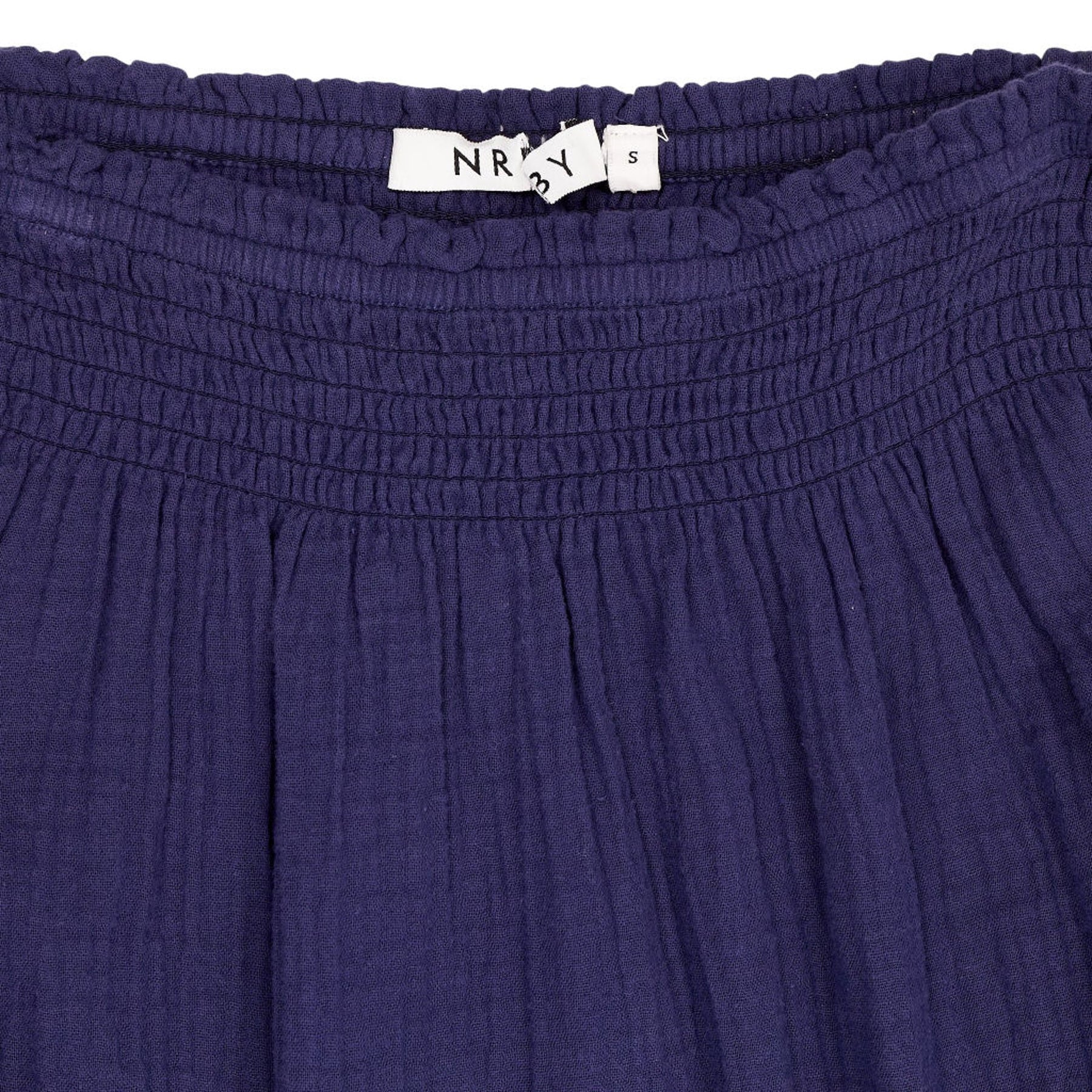 NRBY Blue Crinkle Cotton Skirt
