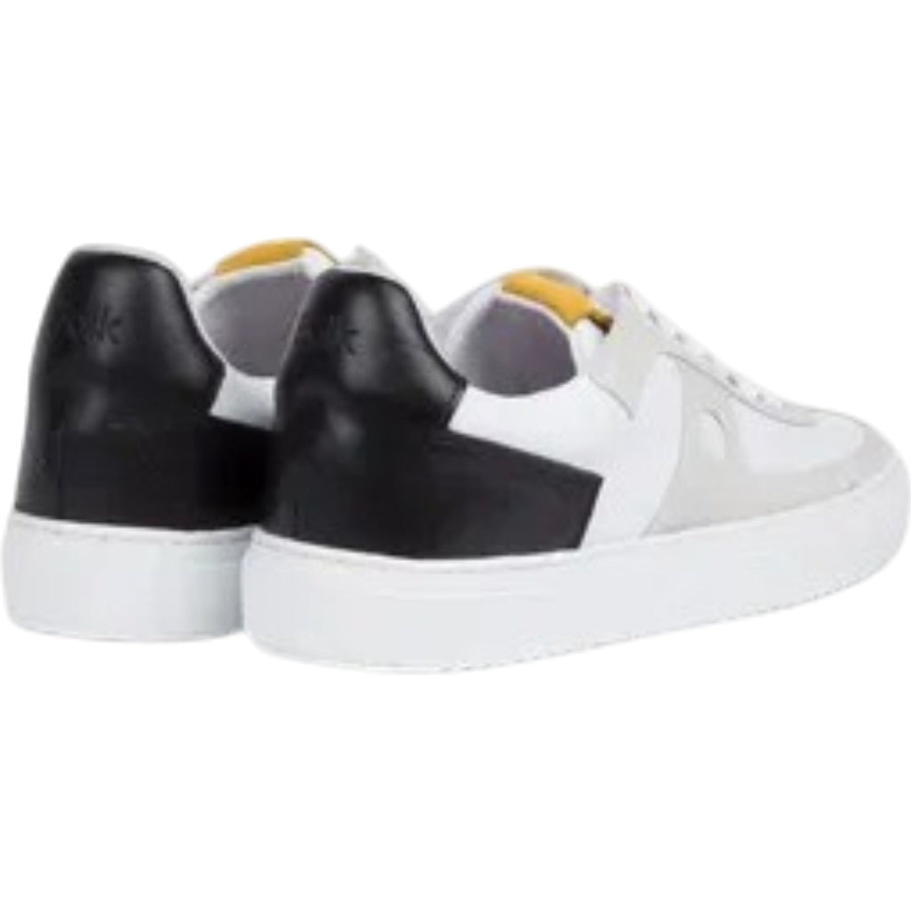Folk White Black Leather Trainers