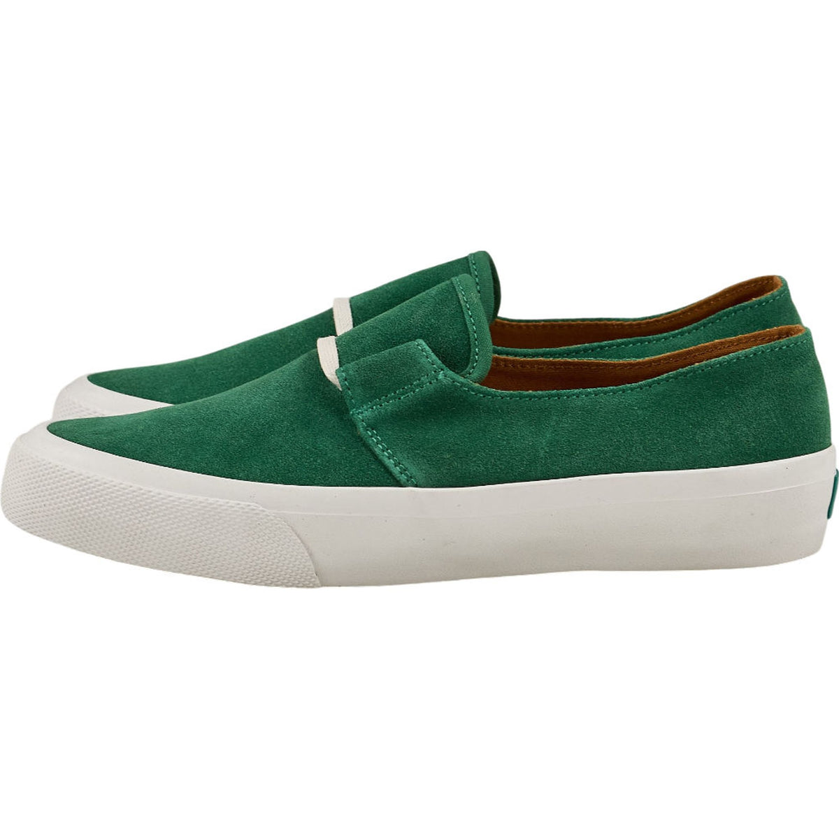 YMC Green Slip-On Suede Trainers
