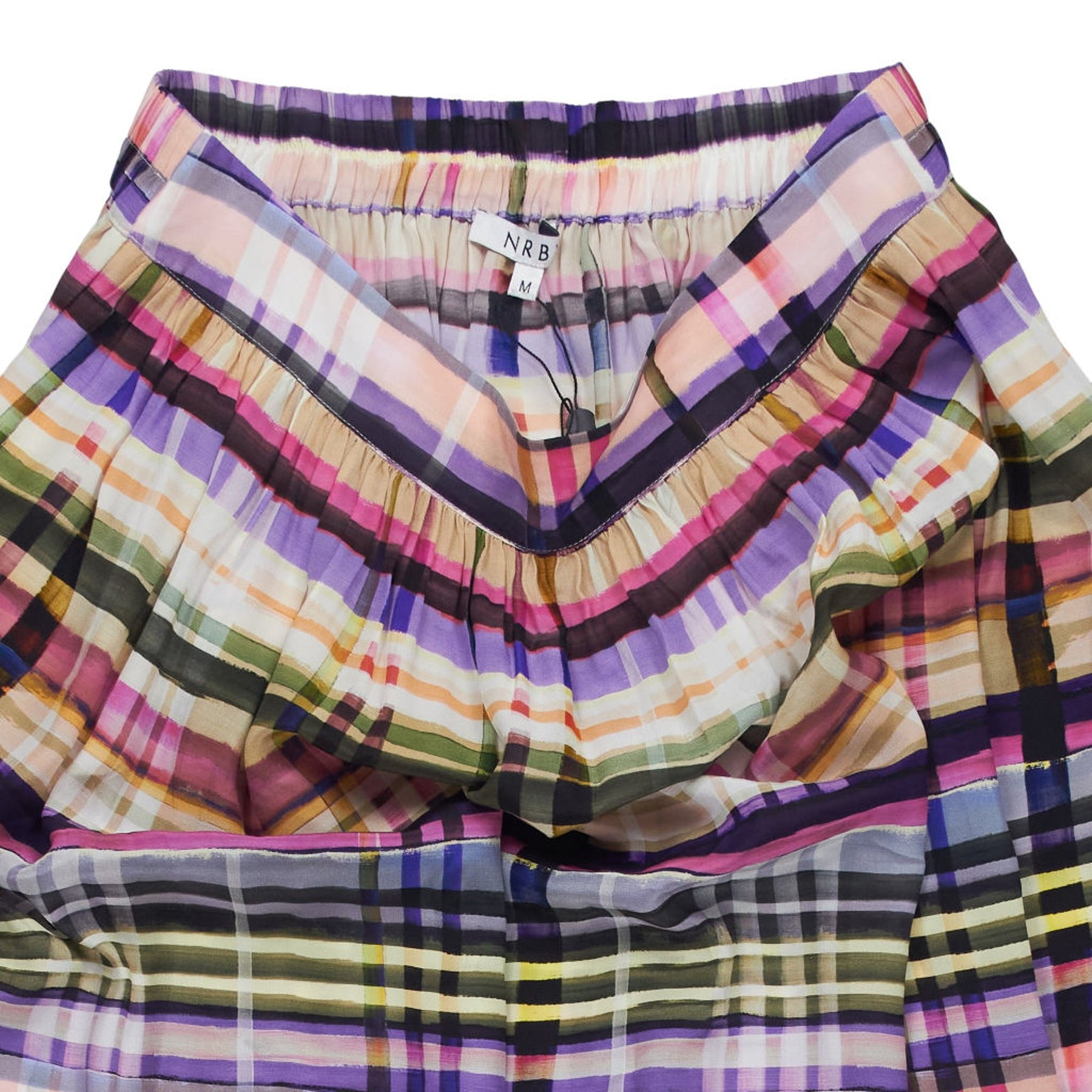 NRBY Multicolour Pleated Midi Skirt