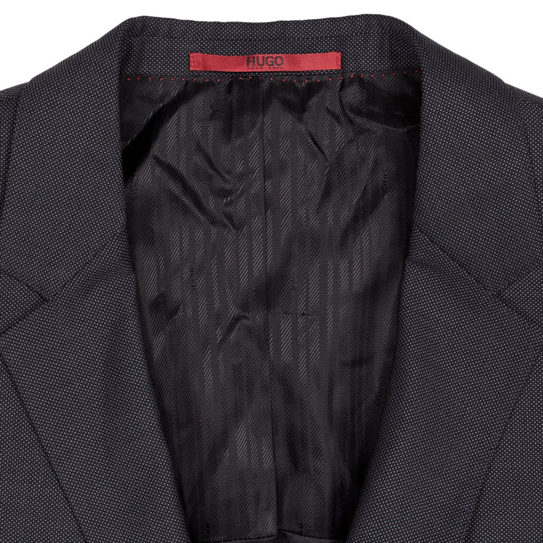 Hugo Black Textured Suit Jacket