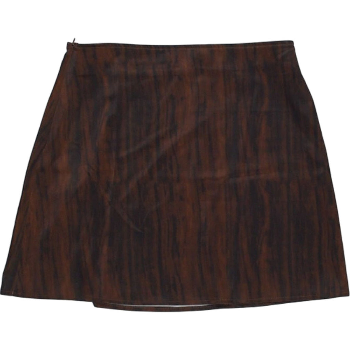 Motel Brown Marble Cocoa Satin Mini Skirt