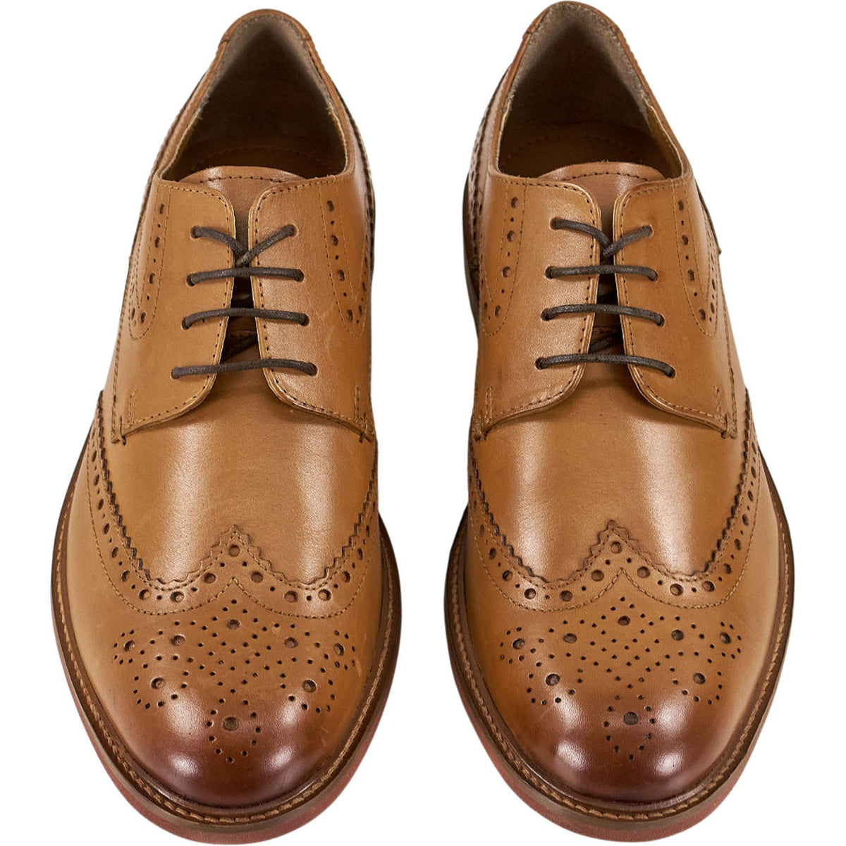 Moss Tan Leather Brogue Shoes