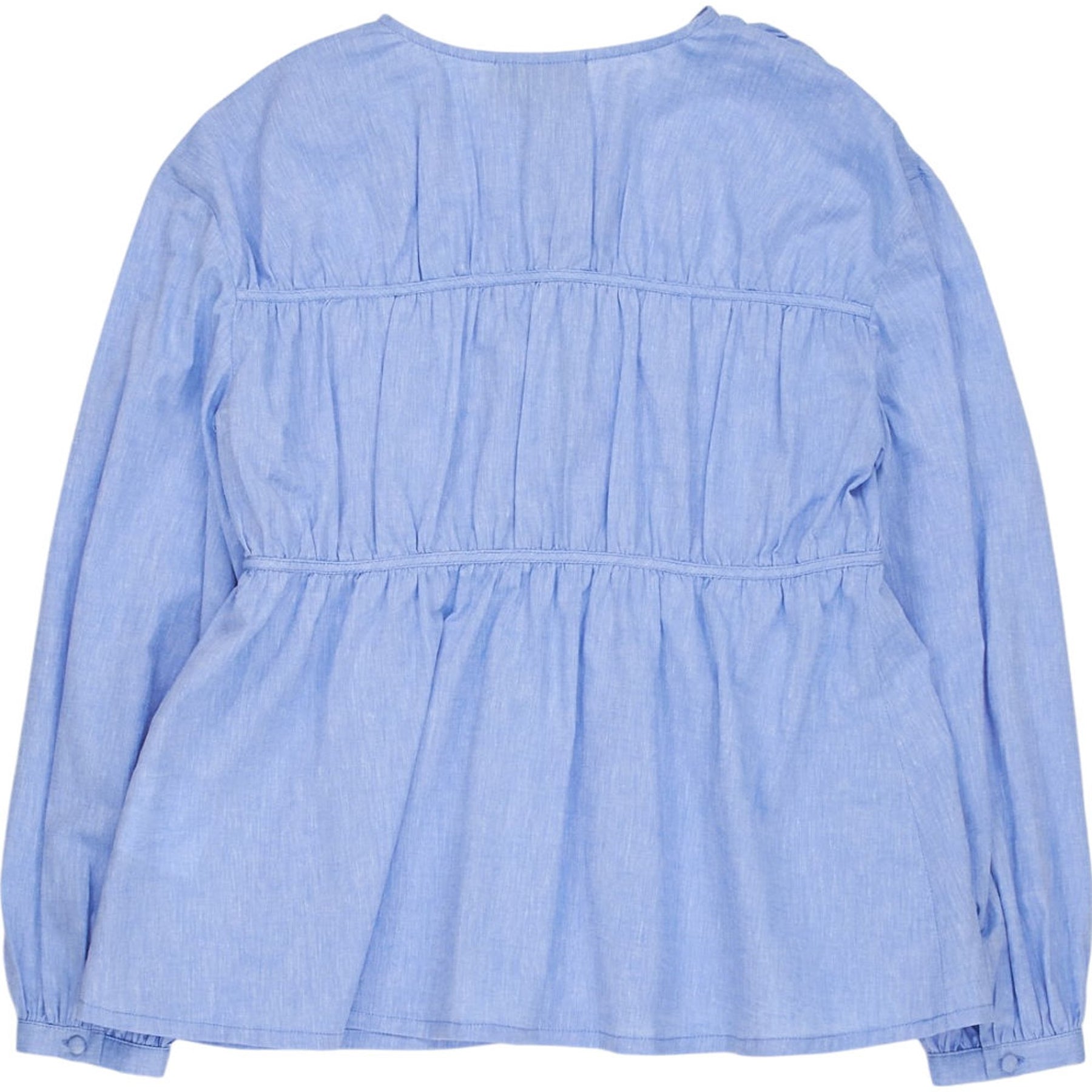Wyse Blue Peasant Top 1