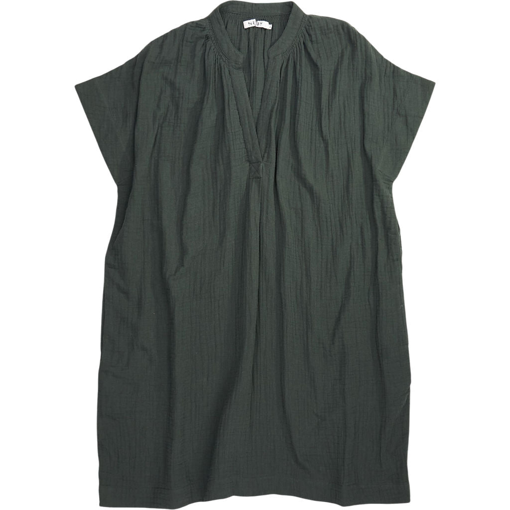 NRBY Green Crinkle Dress