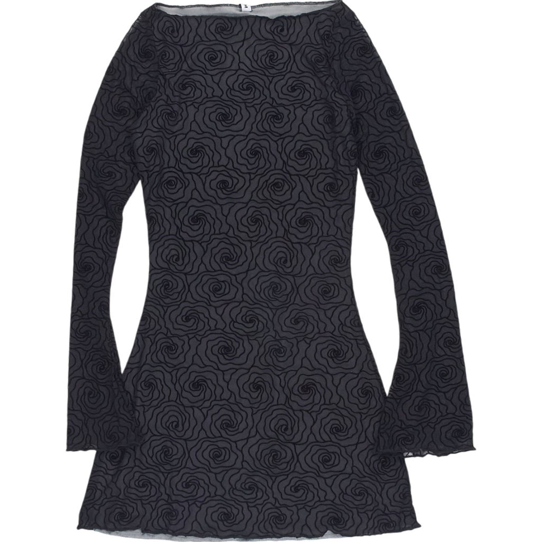 Motel Black Sevilla Dress Abstract Flocked