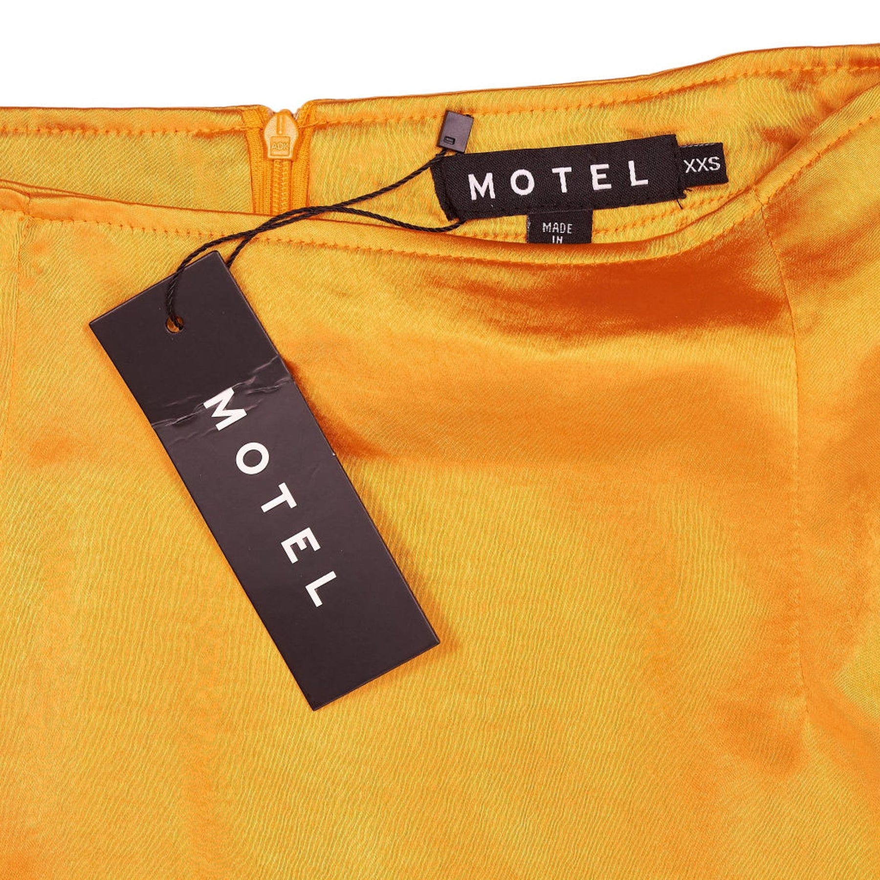 Motel Tangerine Satin Shenka Skirt