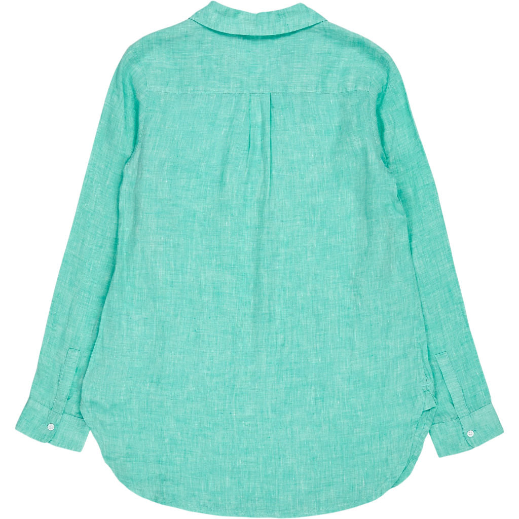 NRBY Green Linen Blouse