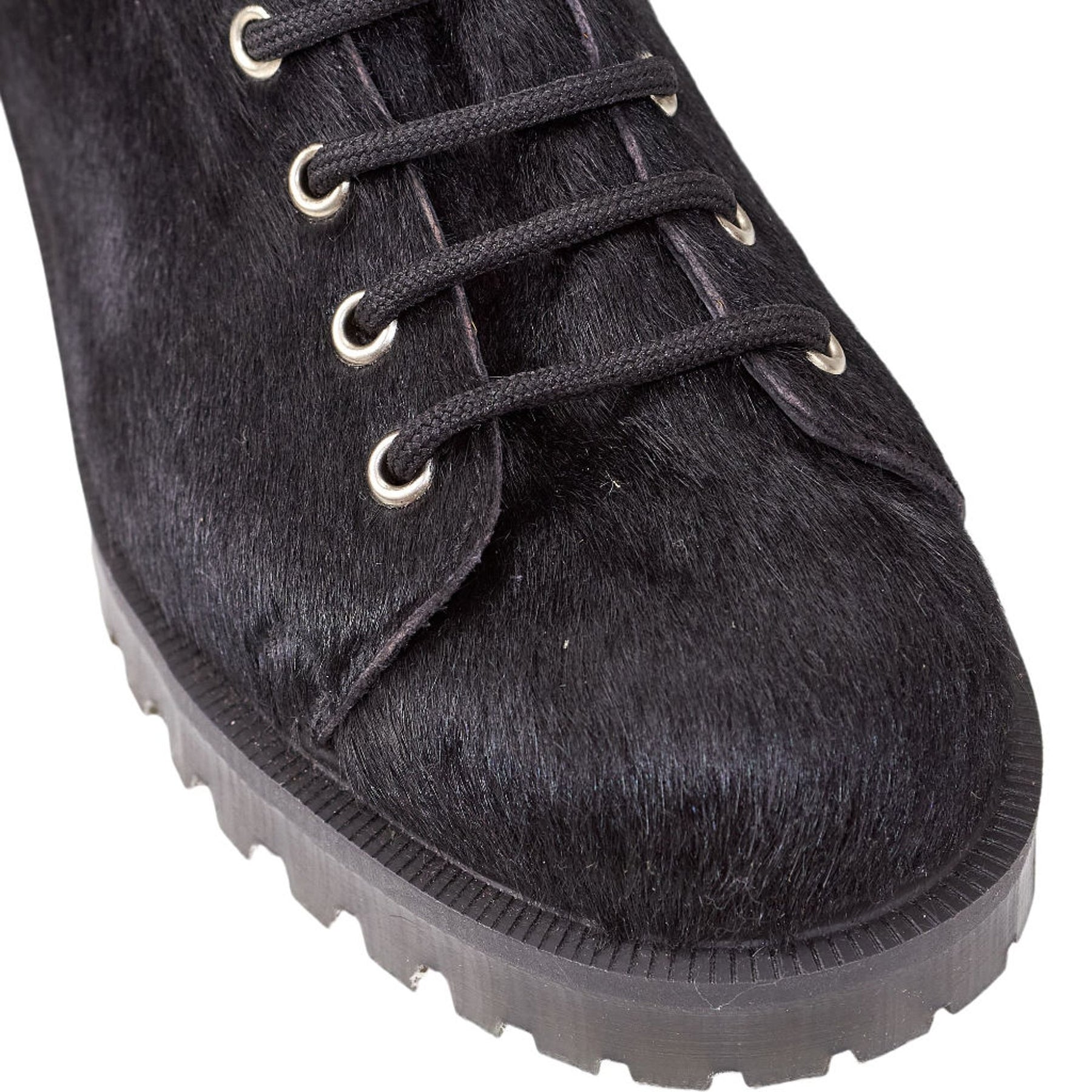 YMC Black Pony Hair Boots