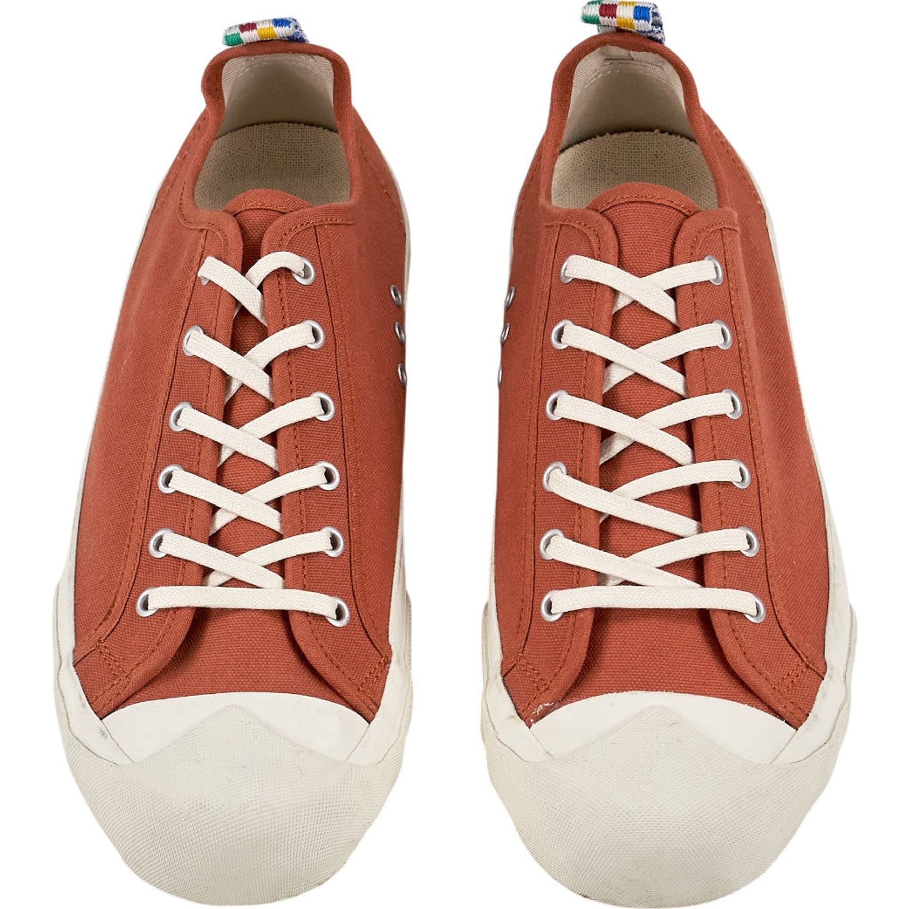 YMC Orange Canvas Trainers