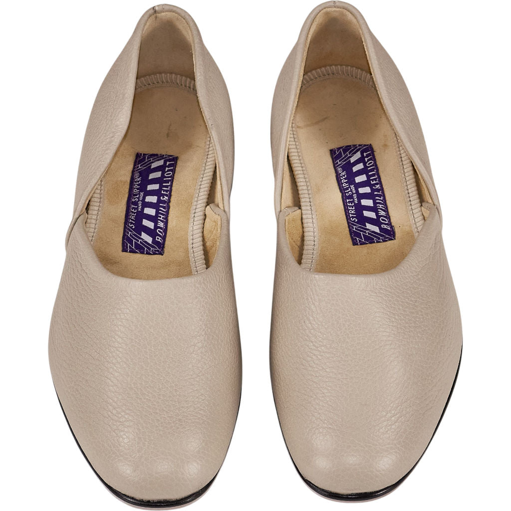 Bowhill & Elliott Beige Leather Street Slippers