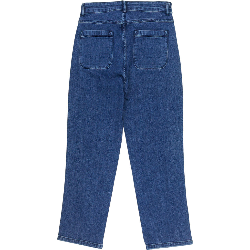 Wyse Blue Embroidered Jeans UK