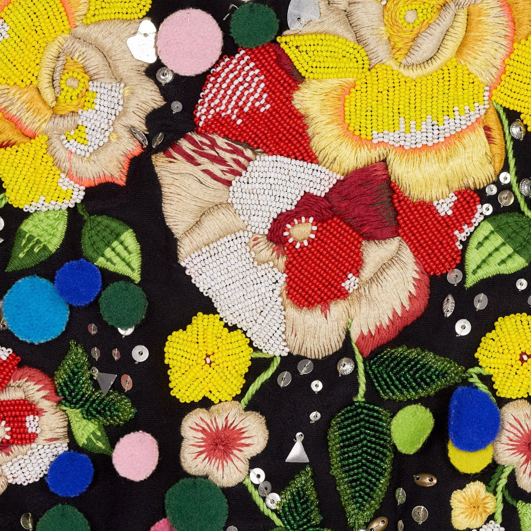 Matthew Williamson Black Floral Embroidered Dress