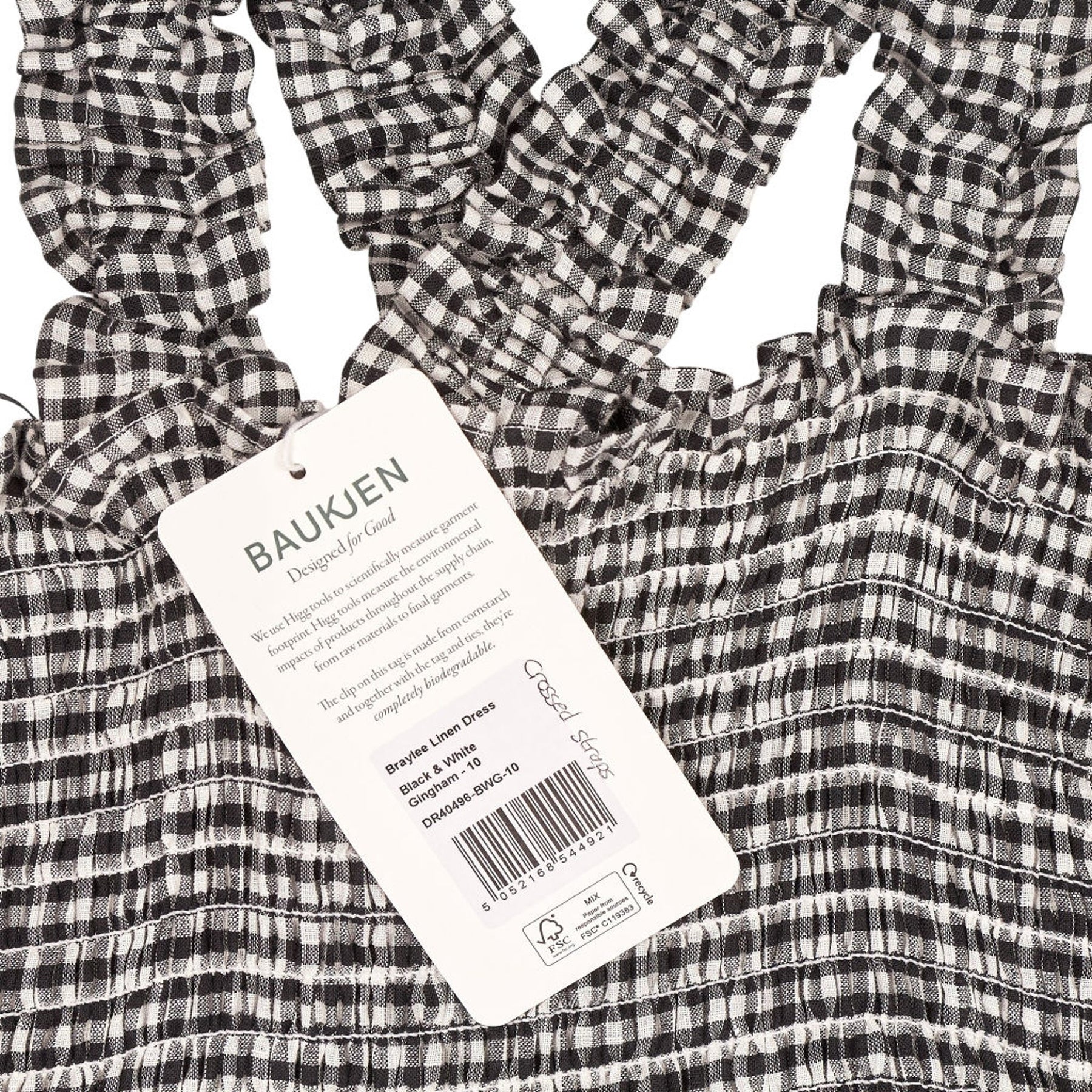 Baukjen Black & White Gingham Braylee Dress