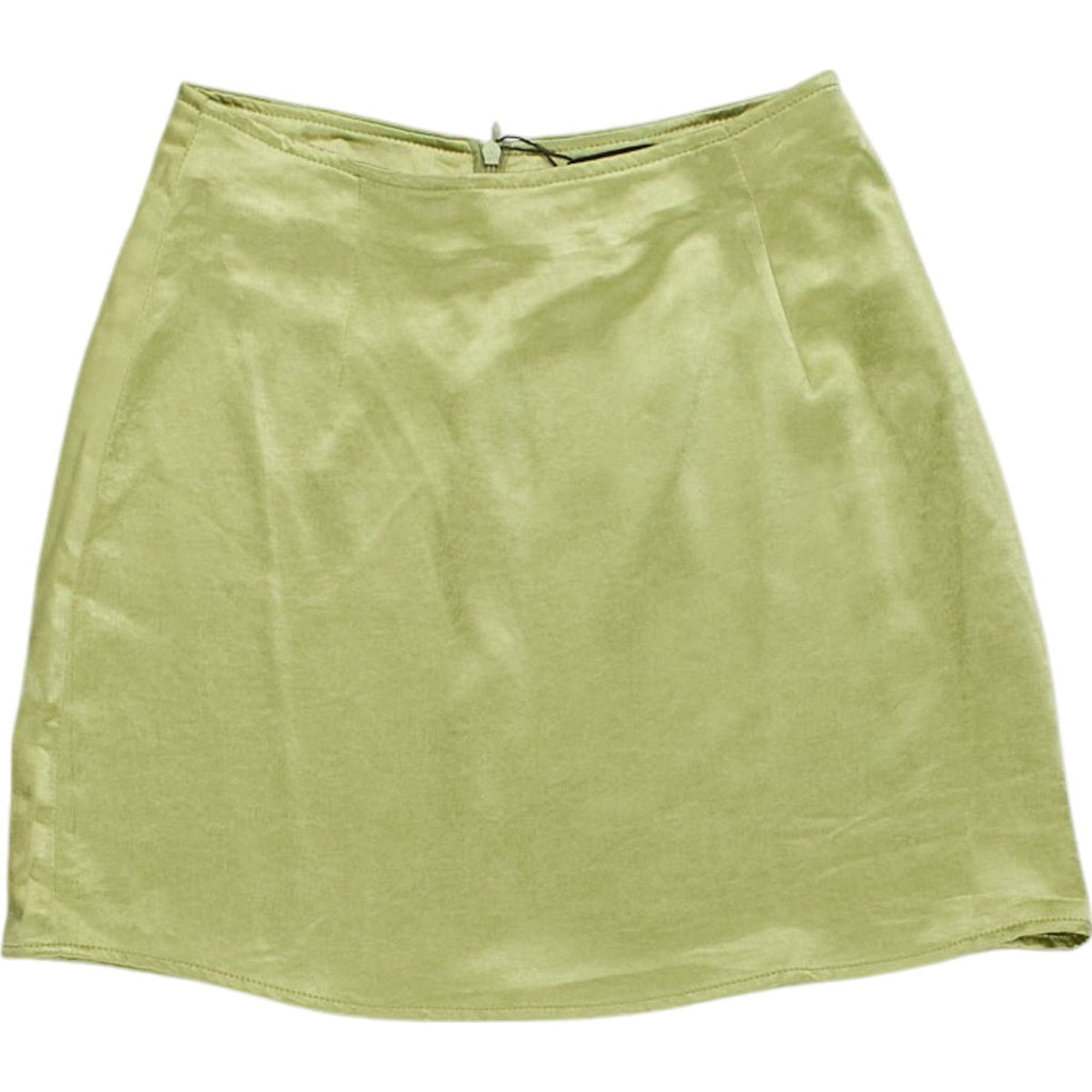Motel Green Satin Mini Skirt