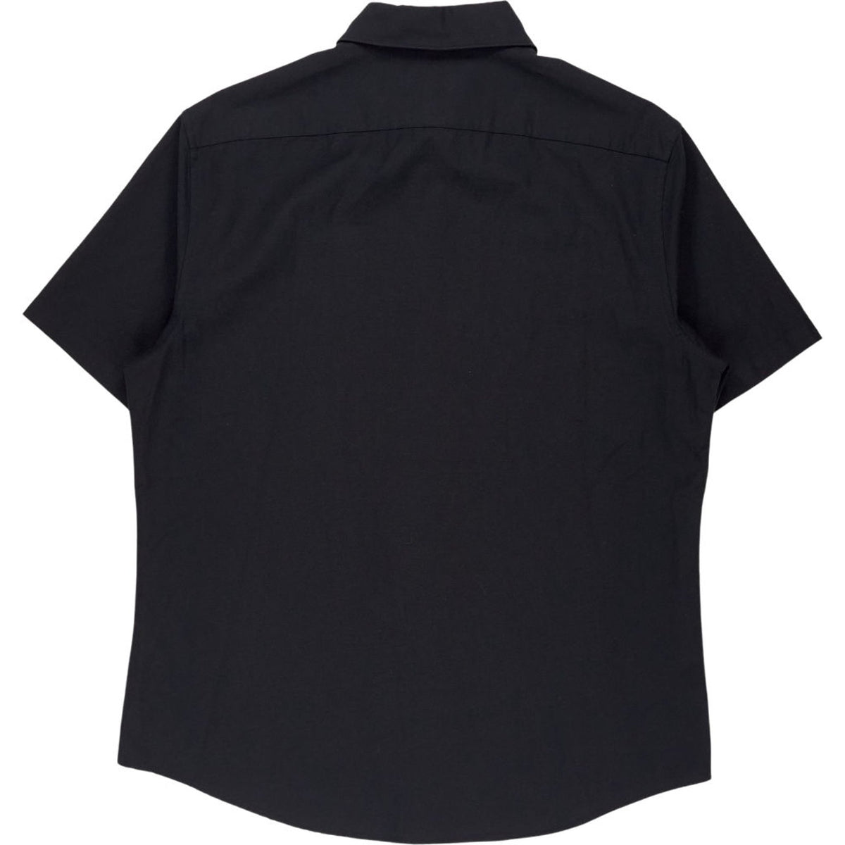 Moss Black Button-Up Short Sleeve Shirt
