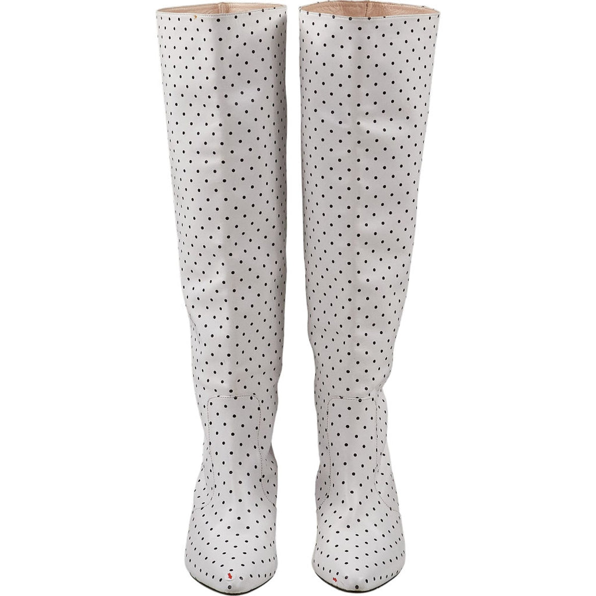 Mother of Pearl Polka Dot Knee-High Boots EU 40