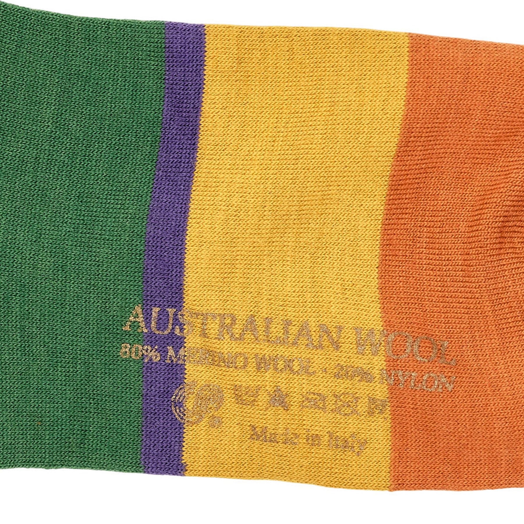 Drake's Multicolour Striped Knee-High Socks M