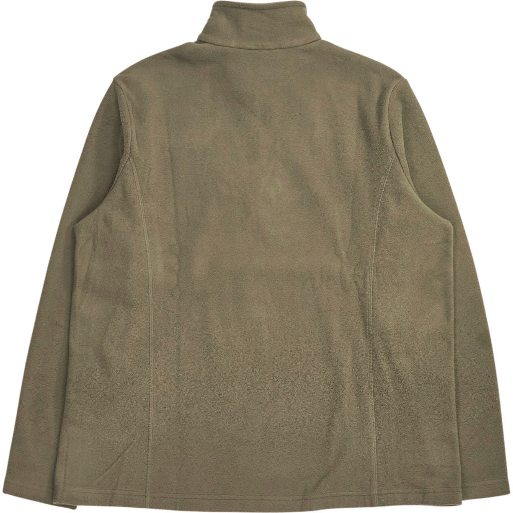 Lands' End Khaki Fleece 1/4 Zip Sweatshirt
