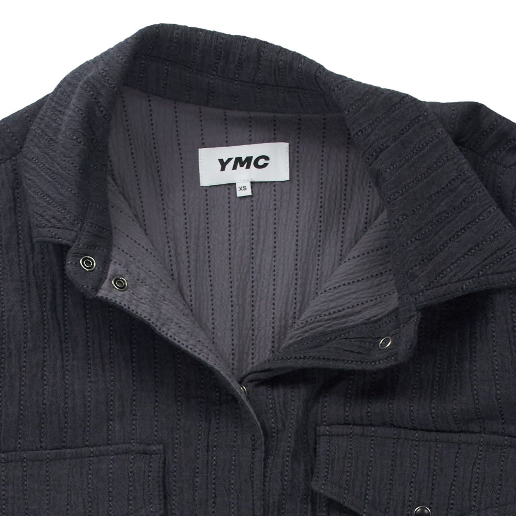 YMC Grey Quilted Overshirt