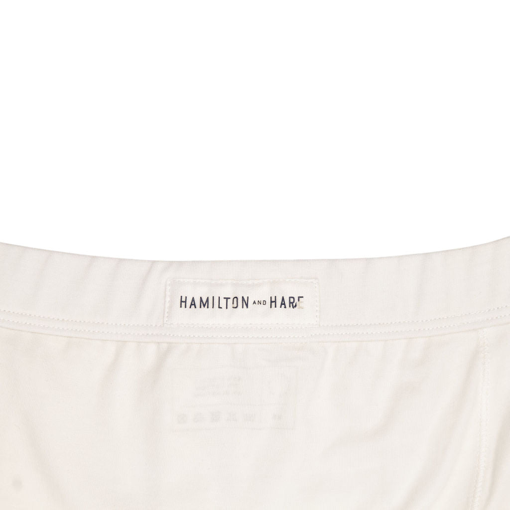 Hamilton + Hare White Jersey Boxer Briefs ( 3 Pack )