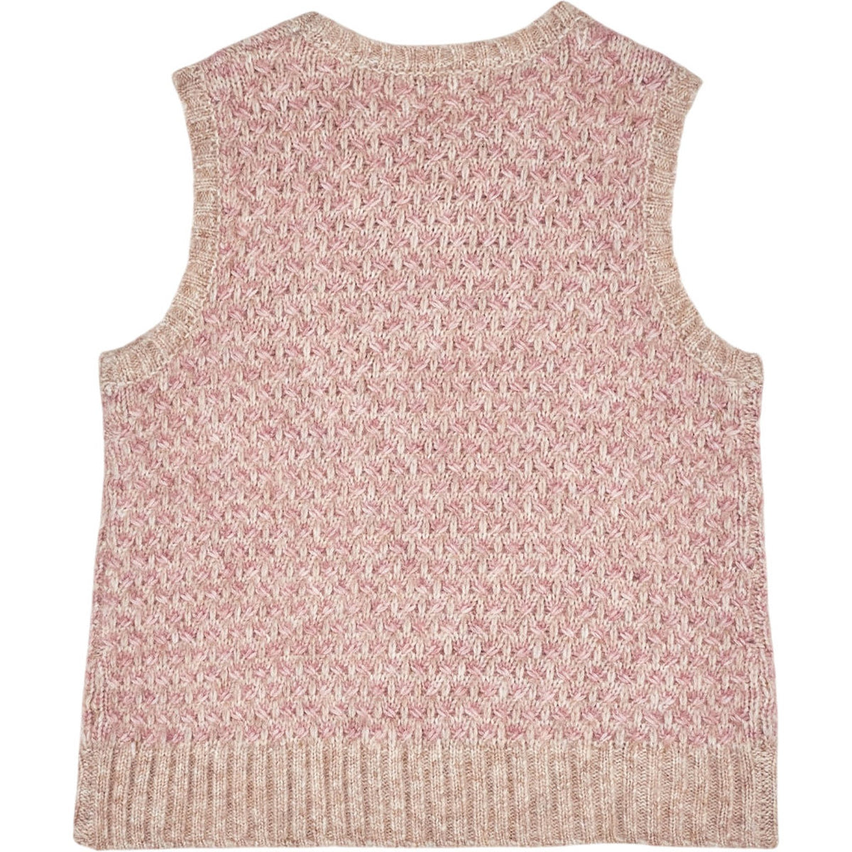 Pink Textured Knit Vest No size label - S