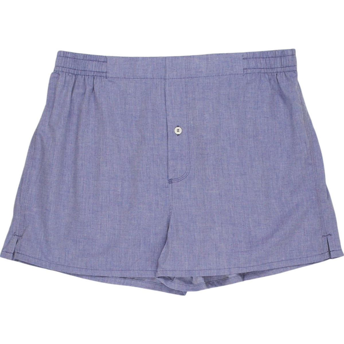 Hamilton + Hare Blue Cotton Cashmere Shorts