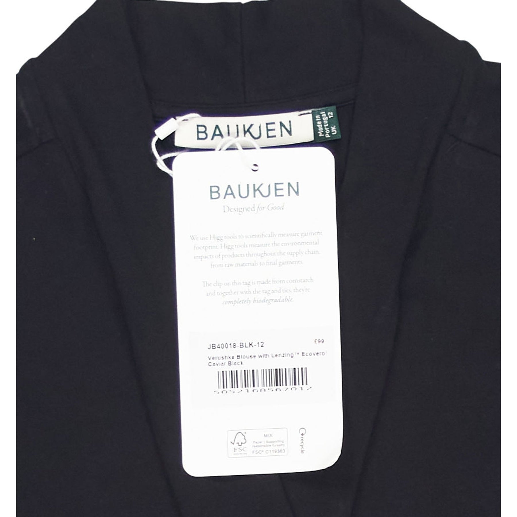 Baukjen Black Verushka Blouse EcoVero