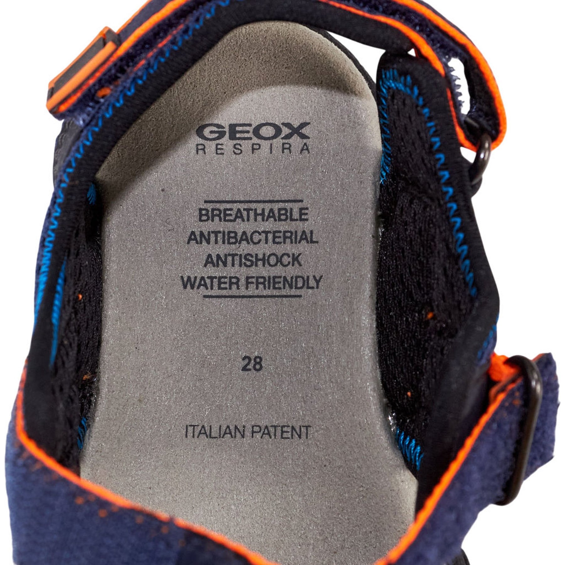 Geox Navy/Orange Strada Sandals Kids