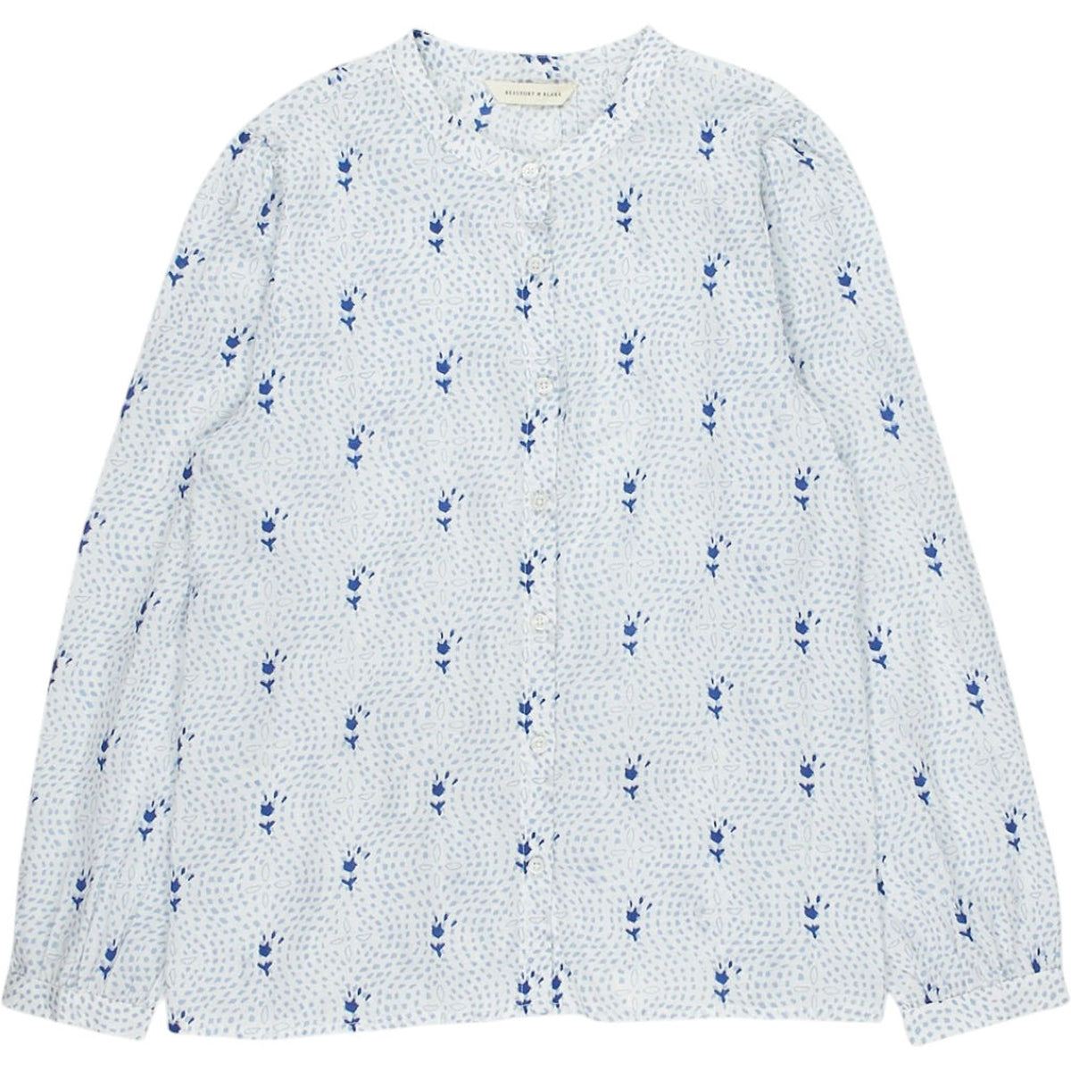 Beaufort & Blake White Blue Floral Blouse