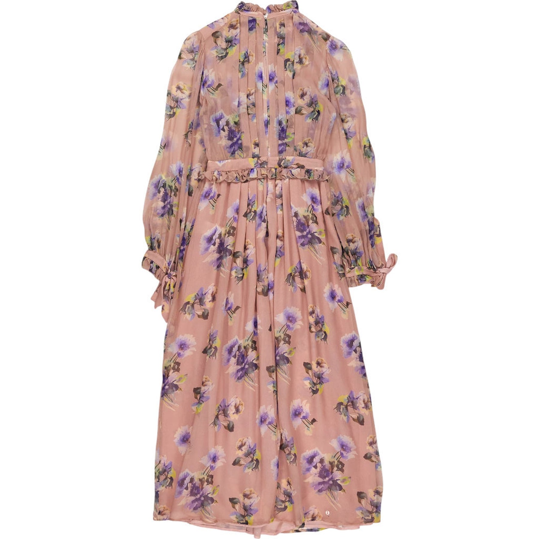 MSGM Pink Floral Midi Dress