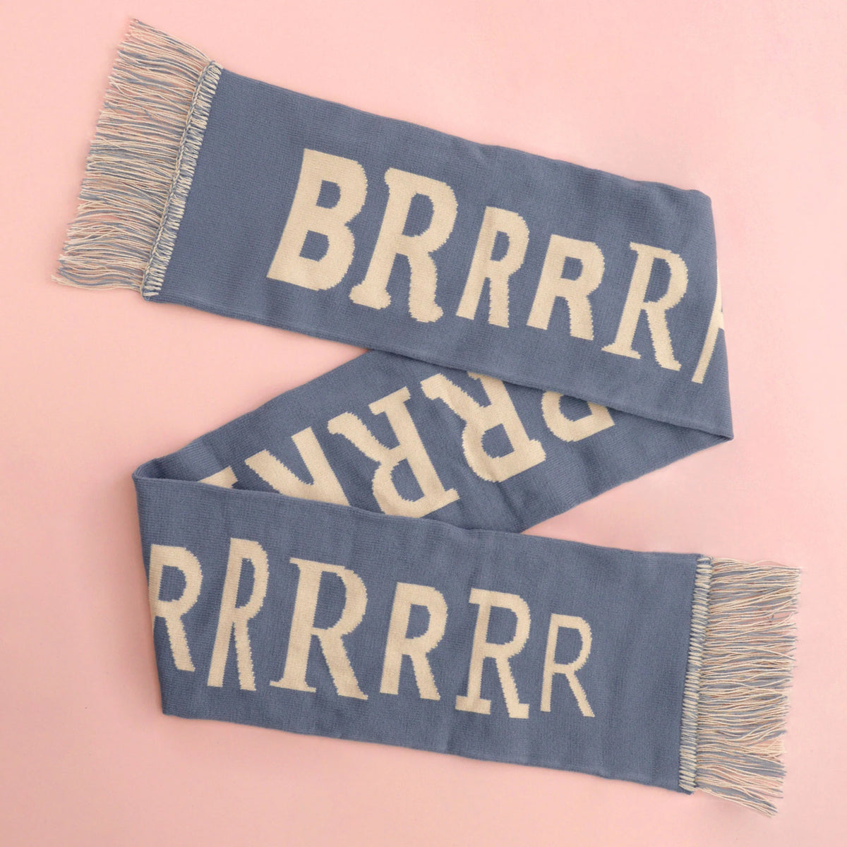 BRRRRRRRR - Cool Blue Knitted Scarf