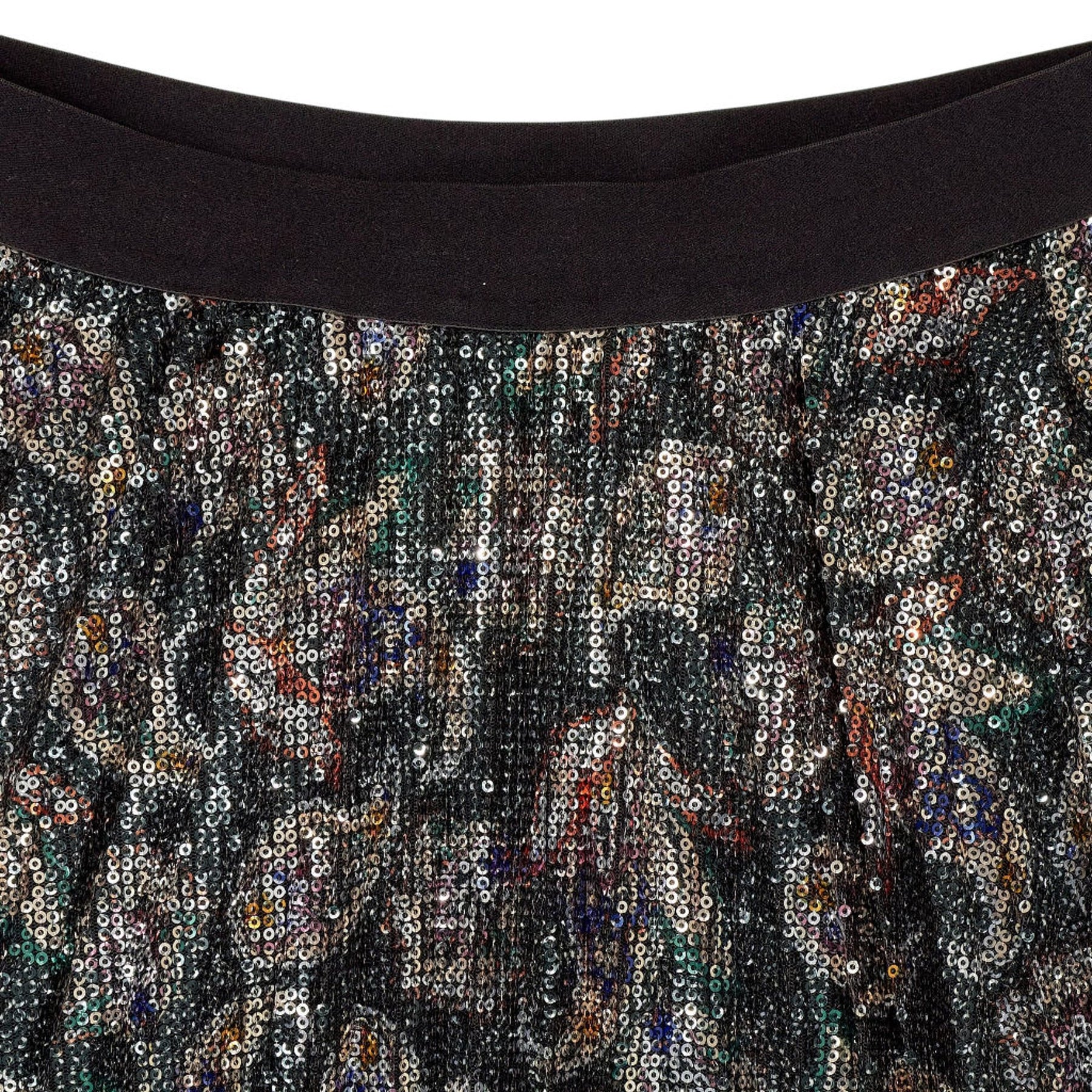 Maje Multi Sequin Pleated Skirt