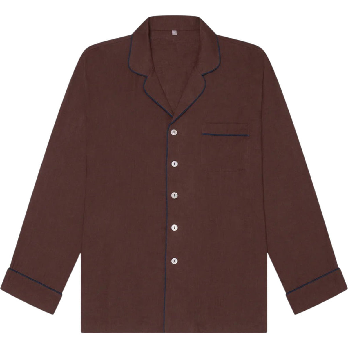 Piglet in Bed Conker Long Sleeve Pyjama Shirt