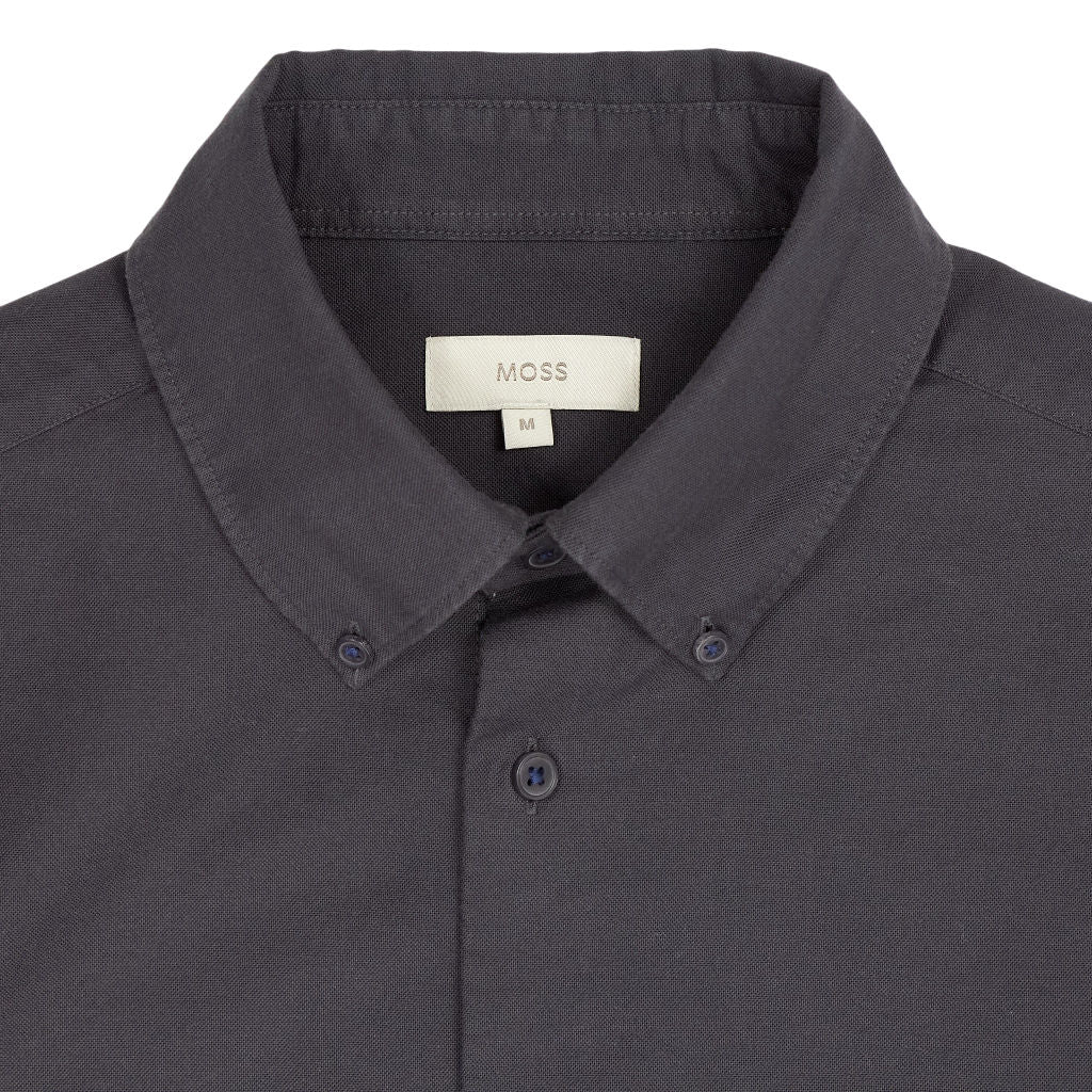 Moss Black Cotton Long Sleeve Shirt