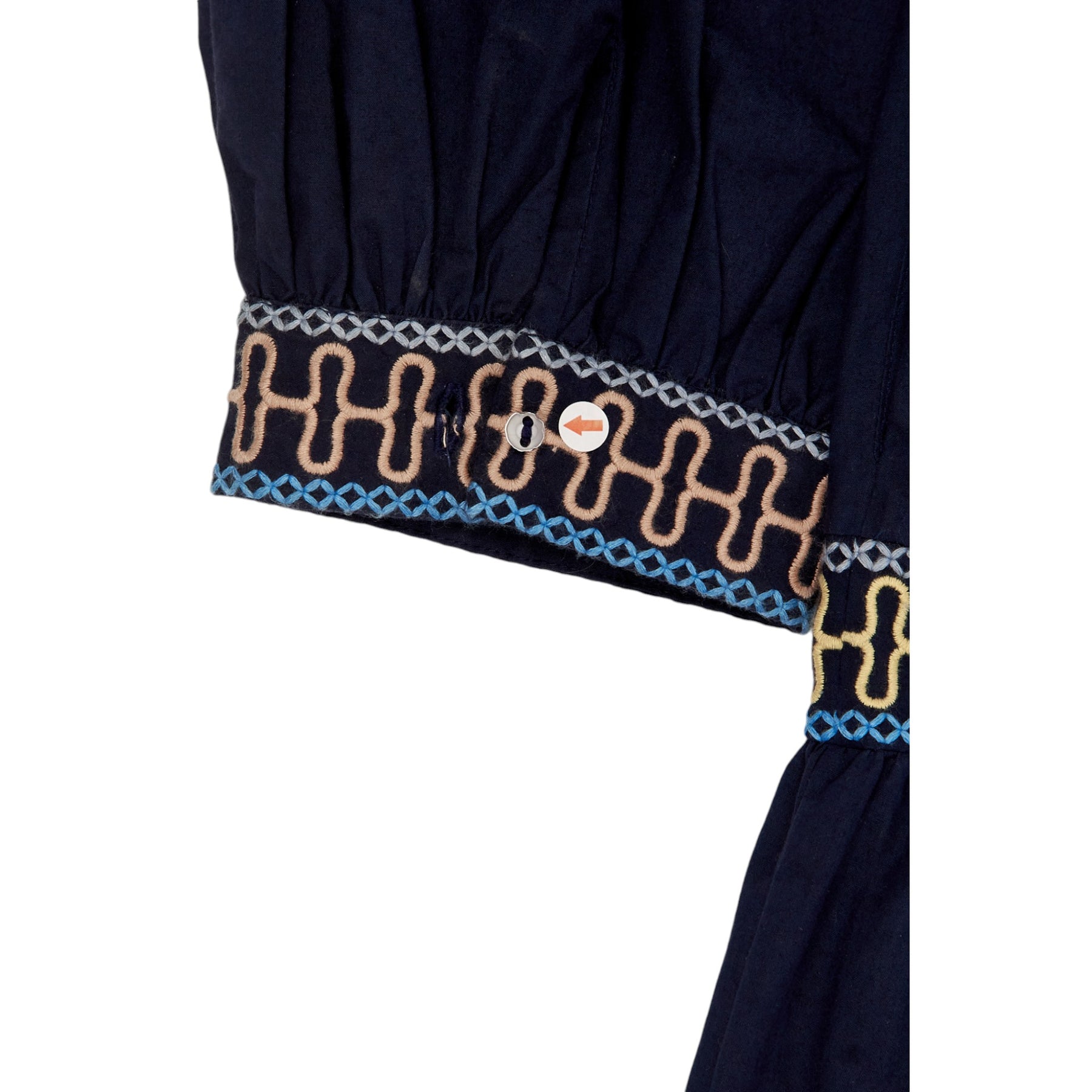 Wyse Navy/Multi Embroidered Dress