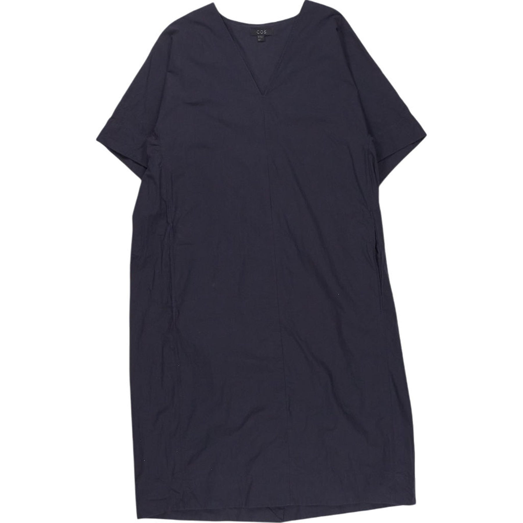 COS Black V-Neck Midi Dress