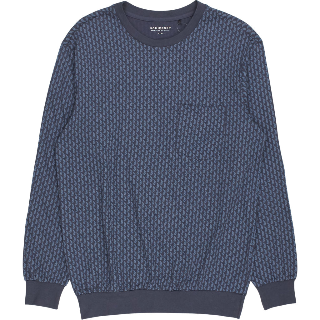 Schiesser Blue Patterned Pajama Set