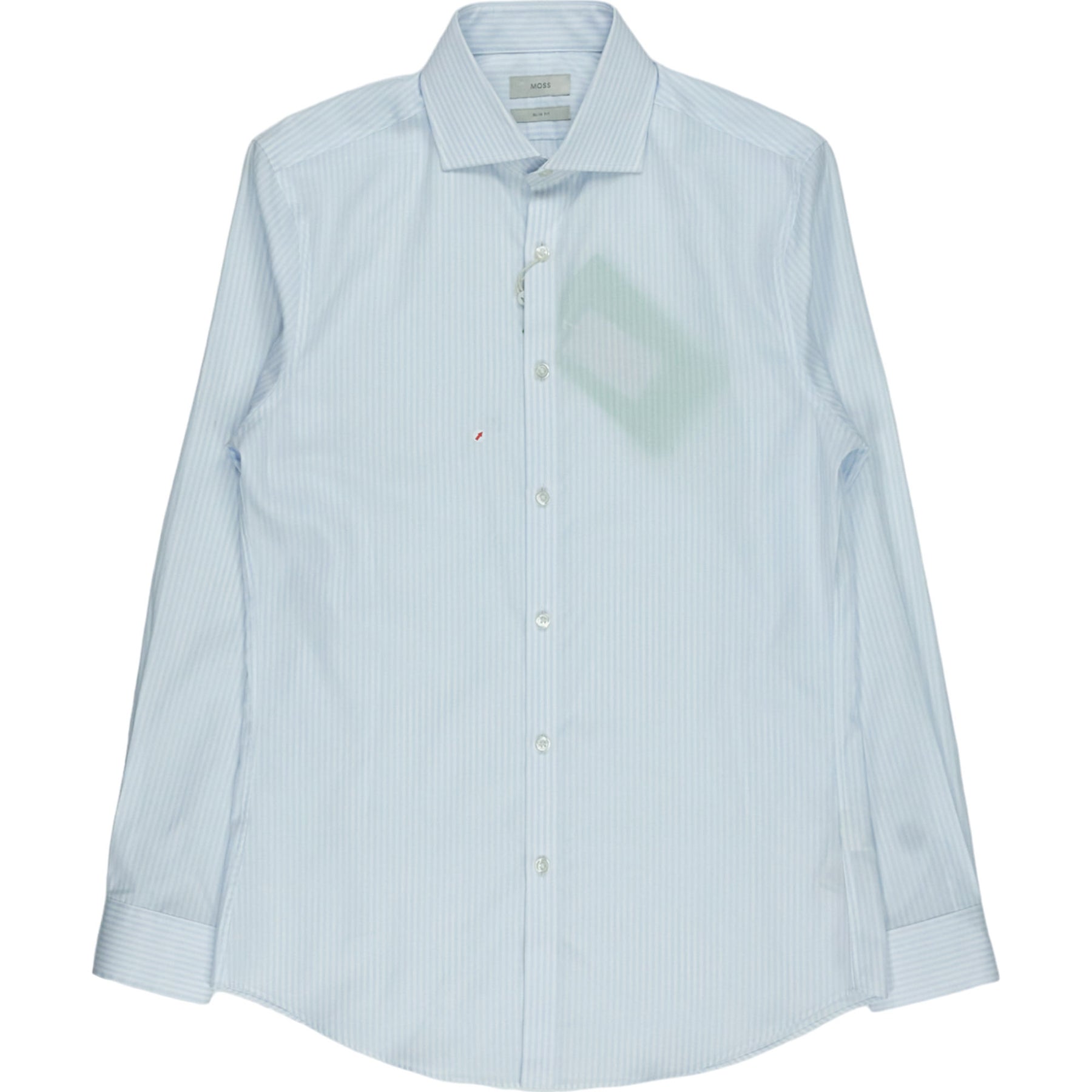 Moss Blue Striped Slim Fit Shirt