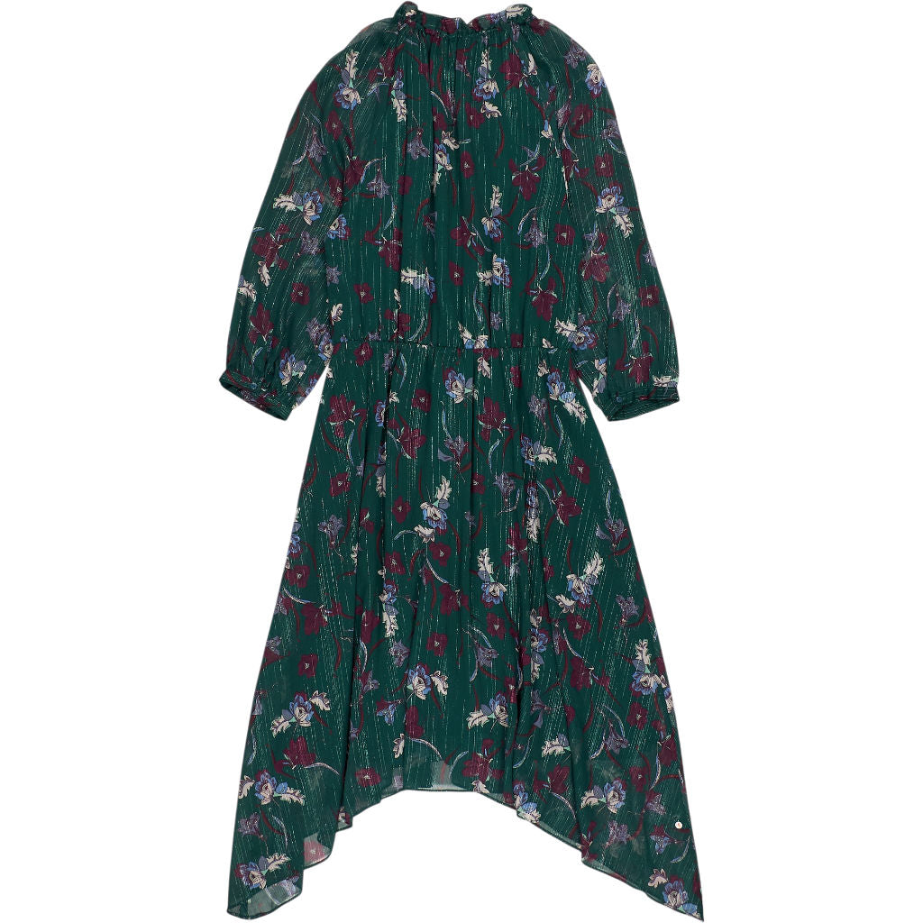 Hush Green Floral Asymmetric Dress