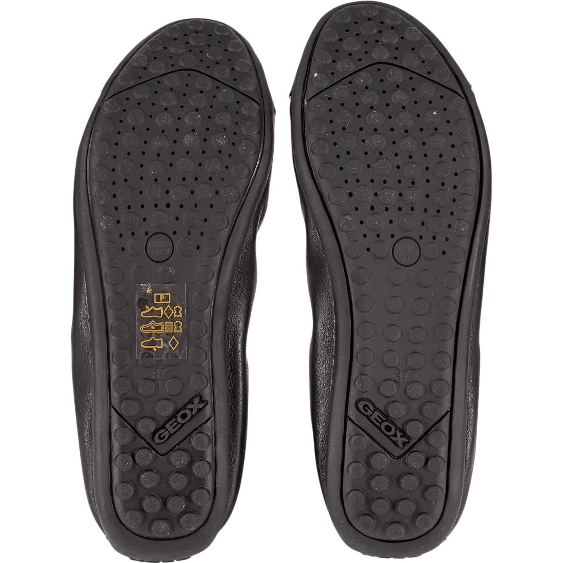 Geox Black Leather Ballet Flats