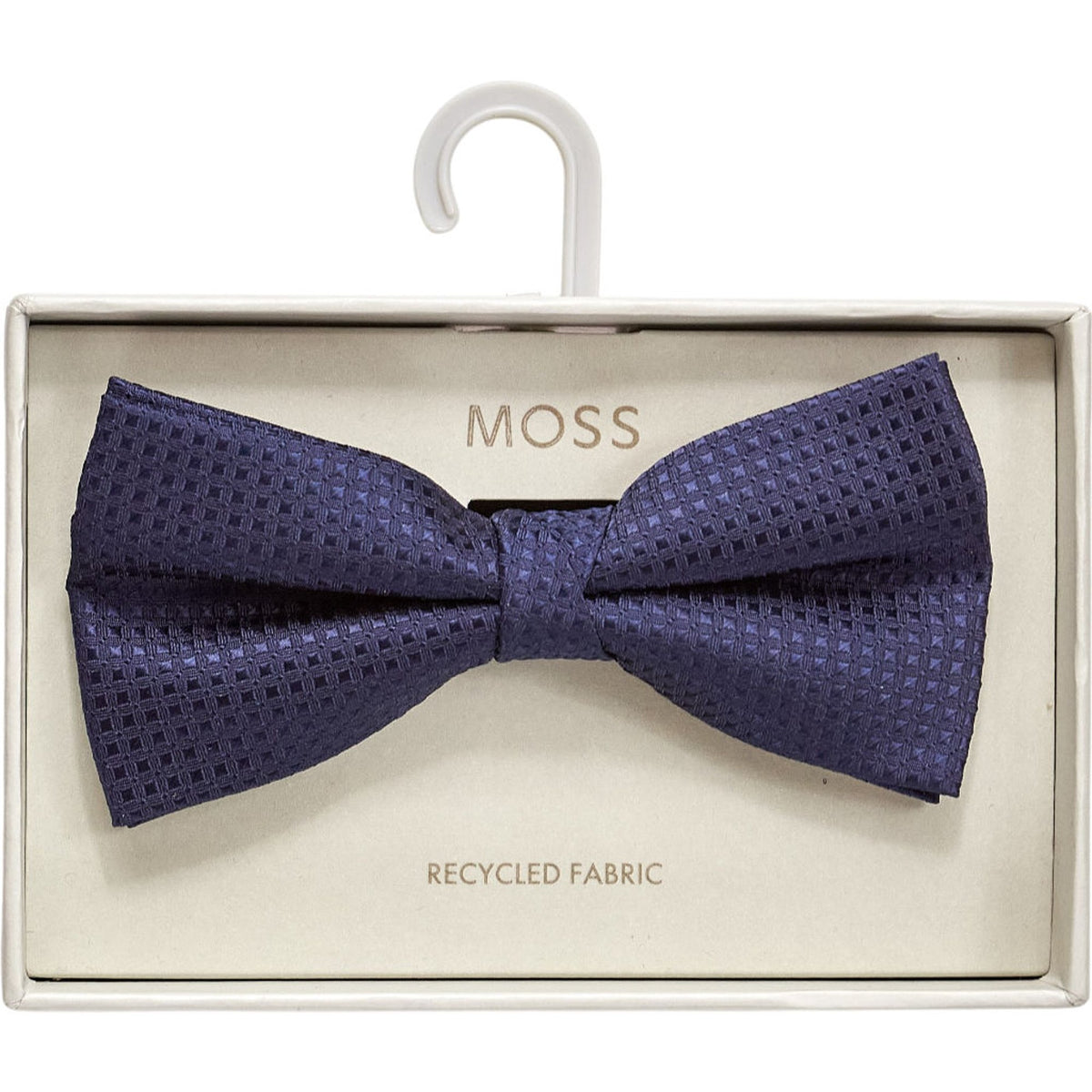 Moss Navy Floppy Poly Bow Tie