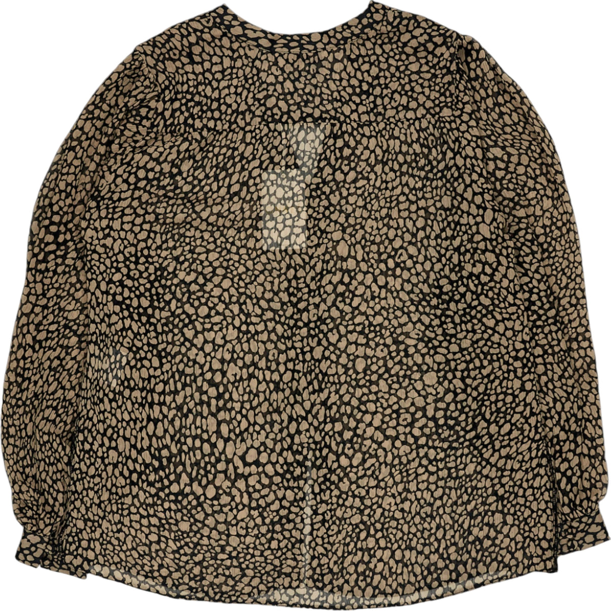 OMNES Animal Print V-Neck Floaty Blouse