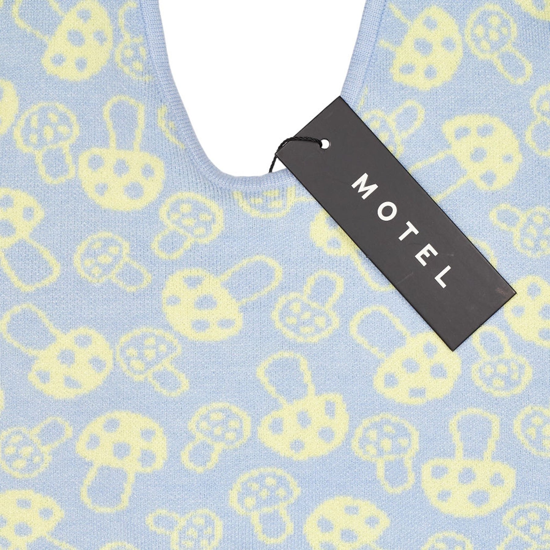 Motel Blue Mushroom Knit Top